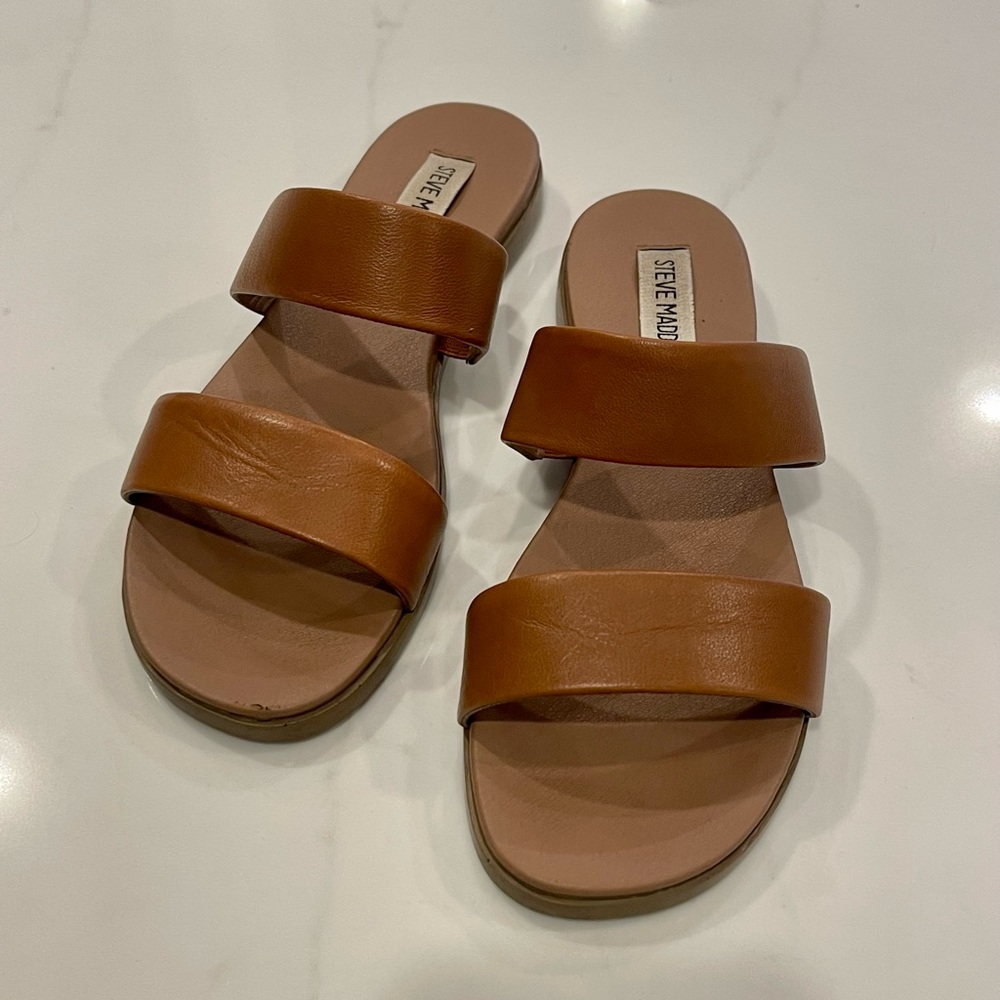 Steve Madden Leather Sandals 6.5